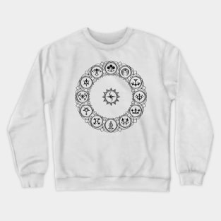 emblem symbols (dark) Crewneck Sweatshirt